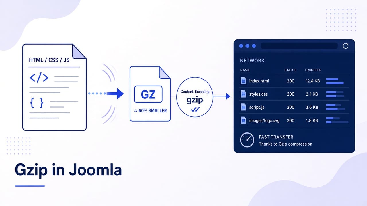 Test and enable Gzip compression in Joomla